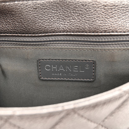 Chanel Metallic Calfskin Quilted Casual Pocket Messenger Flap Silver 6 of 12