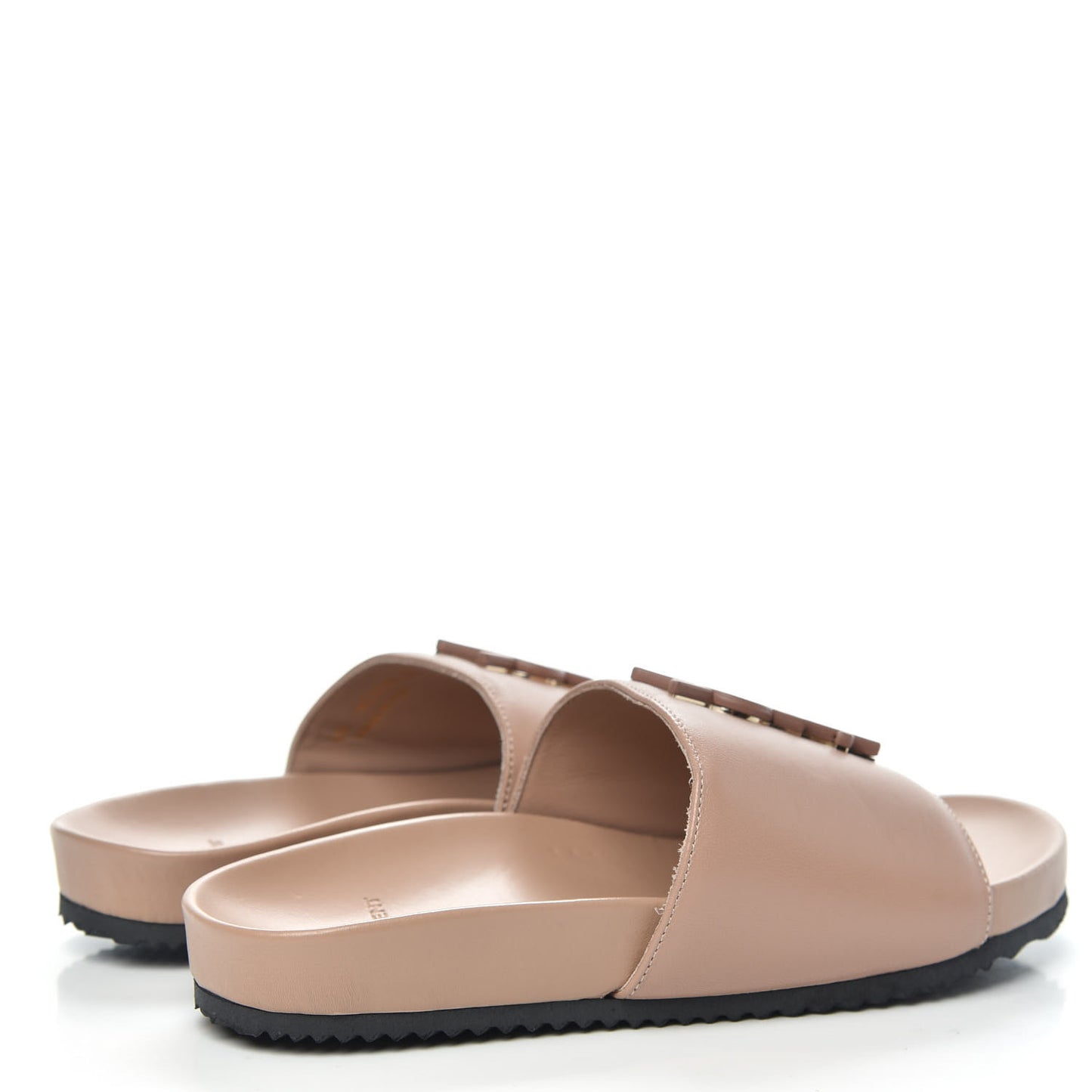 Lambskin Joan Slide Sandals 35 Nude