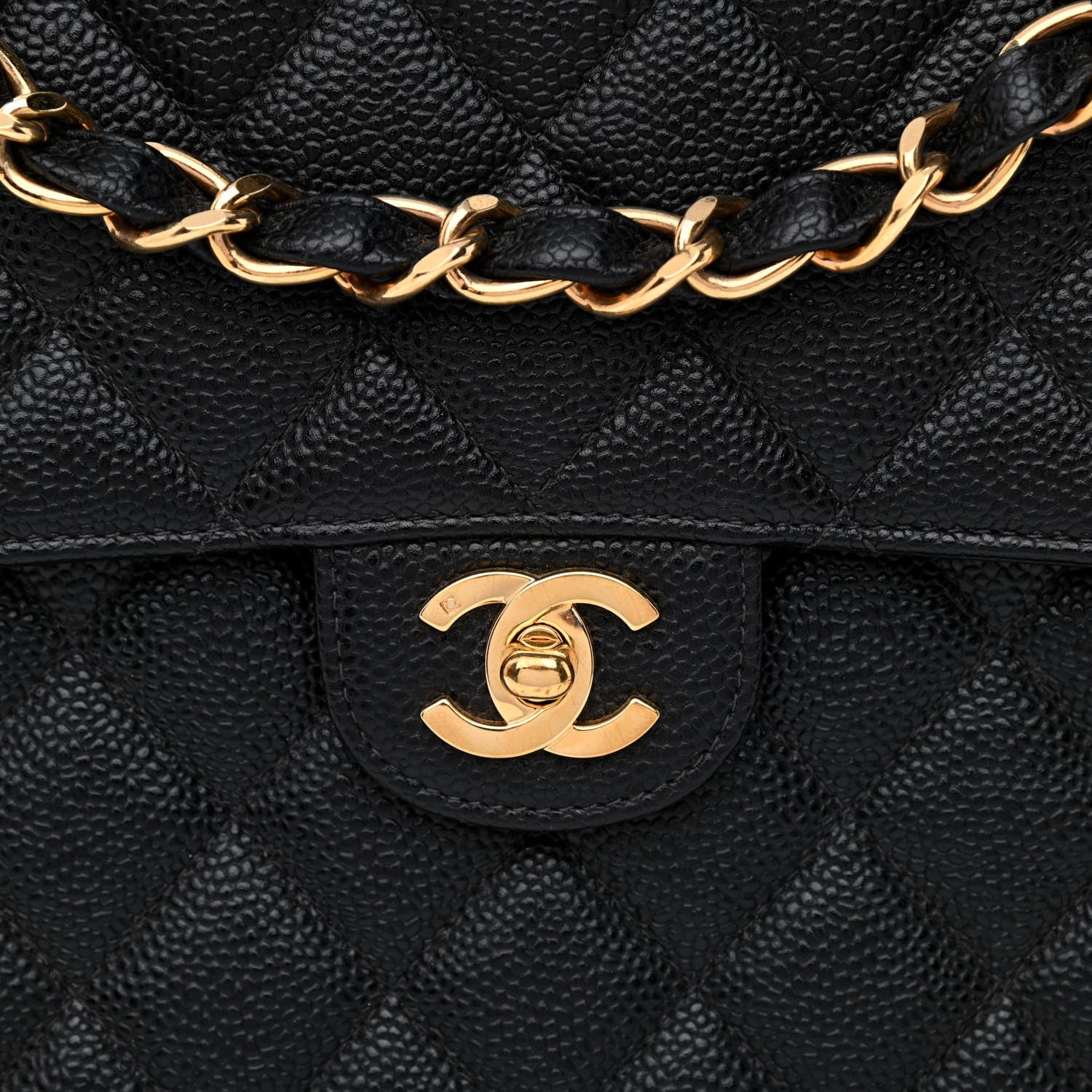 Chanel Caviar Jumbo Single Flap Black 8 of 12
