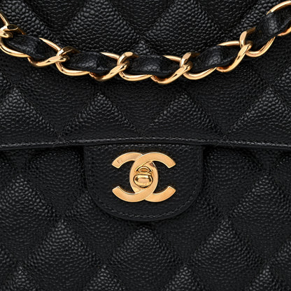 Chanel Caviar Jumbo Single Flap Black 8 of 12