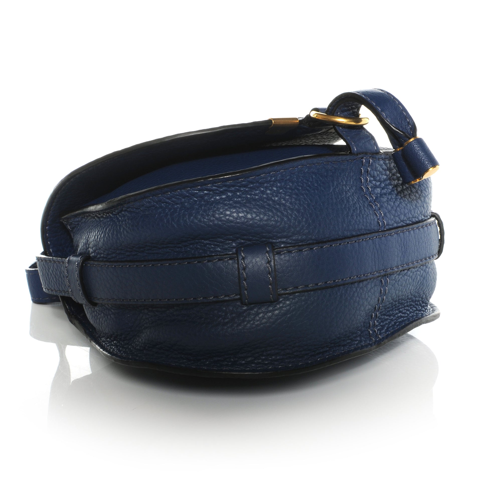 Chloe Calfskin Mini Marcie Round Crossbody Bag Royal Navy 4 of 8