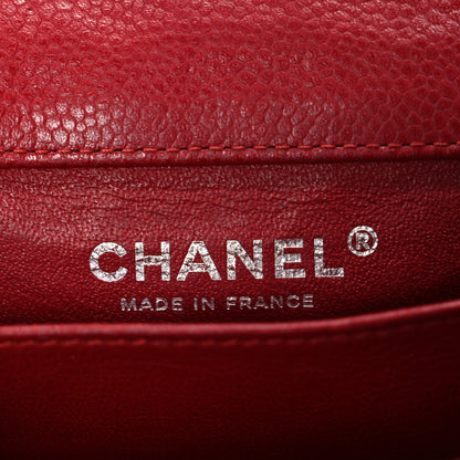 Chanel Caviar Quilted Extra Mini Flap Burgundy 6 of 14