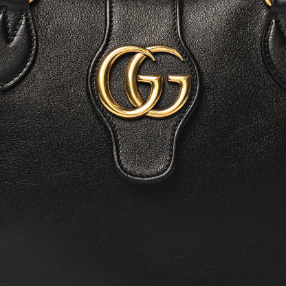 Gucci New Sakai Calfskin Lux Small Dahlia Tote Black 9 of 11