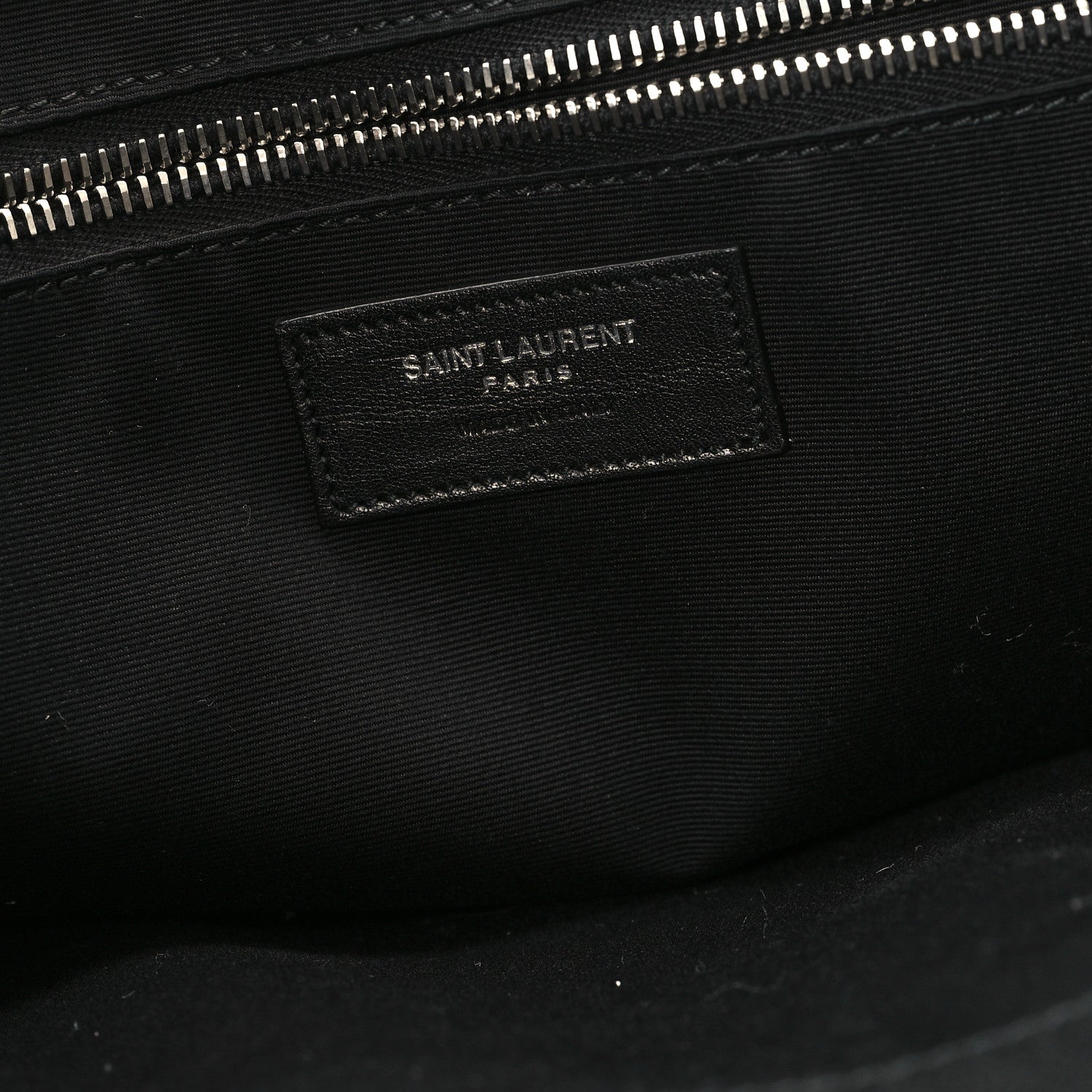 Saint Laurent Raffia Linen Calfskin Rive Gauche Tote Black 6 of 10