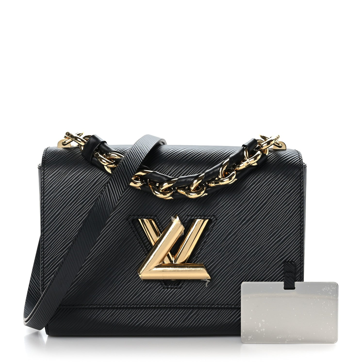 Louis Vuitton Epi Twist Braided Strap Shoulder Bag MM Black 1 of 9