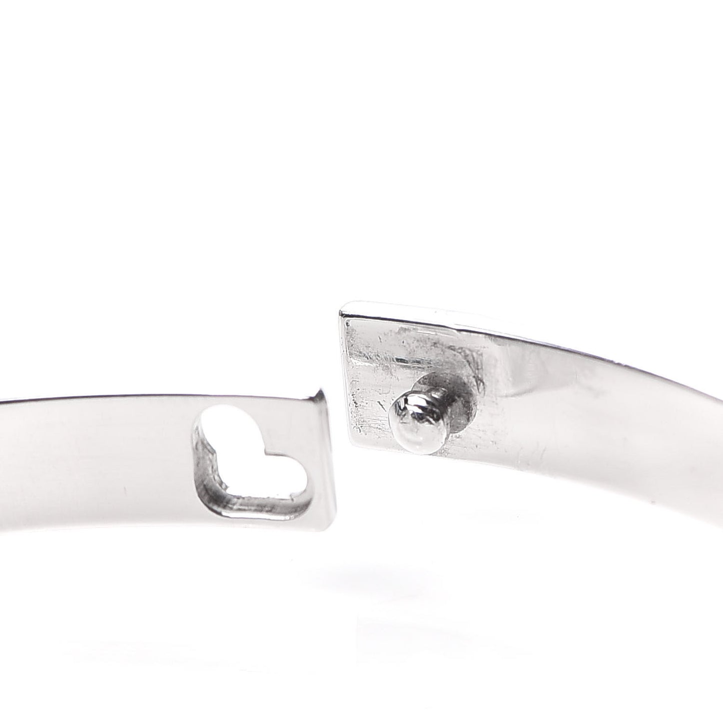 18K White Gold PM Collier De Chien Bracelet LG
