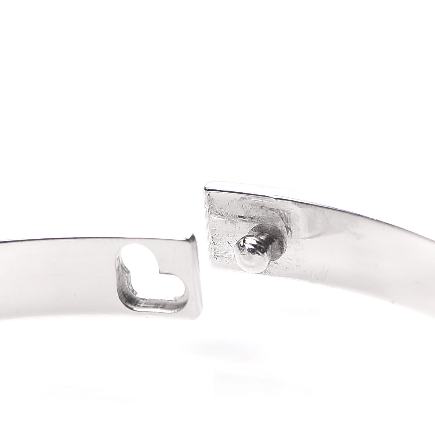 Hermes 18K White Gold PM Collier De Chien Bracelet LG 5 of 5