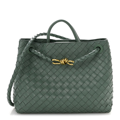 Bottega Veneta Nappa Intrecciato Medium Andiamo Shoulder Bag Aloe 1 of 13