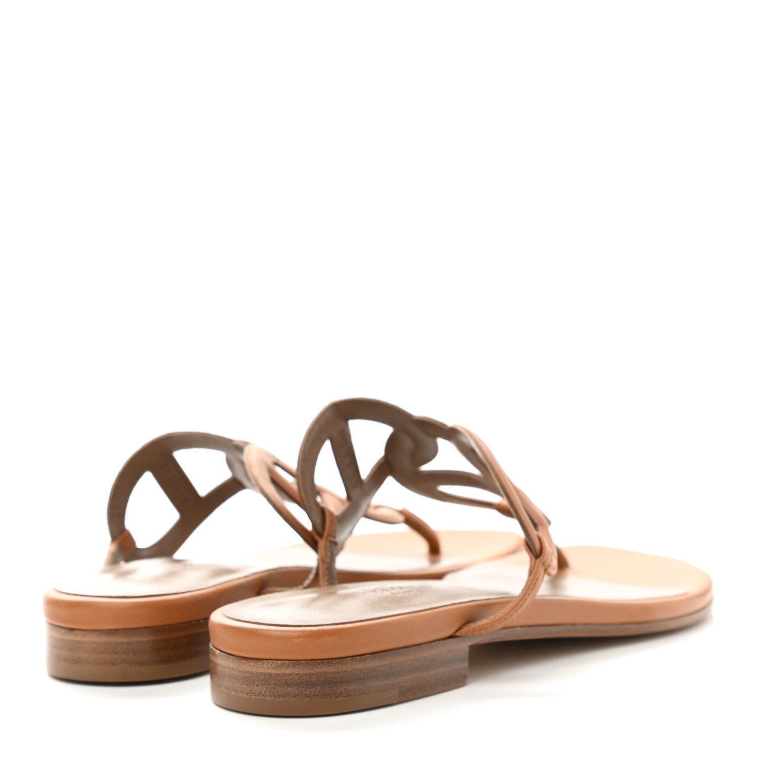 Hermes Nappa Womens Beach Sandals 36 Beige Dore 4 of 8