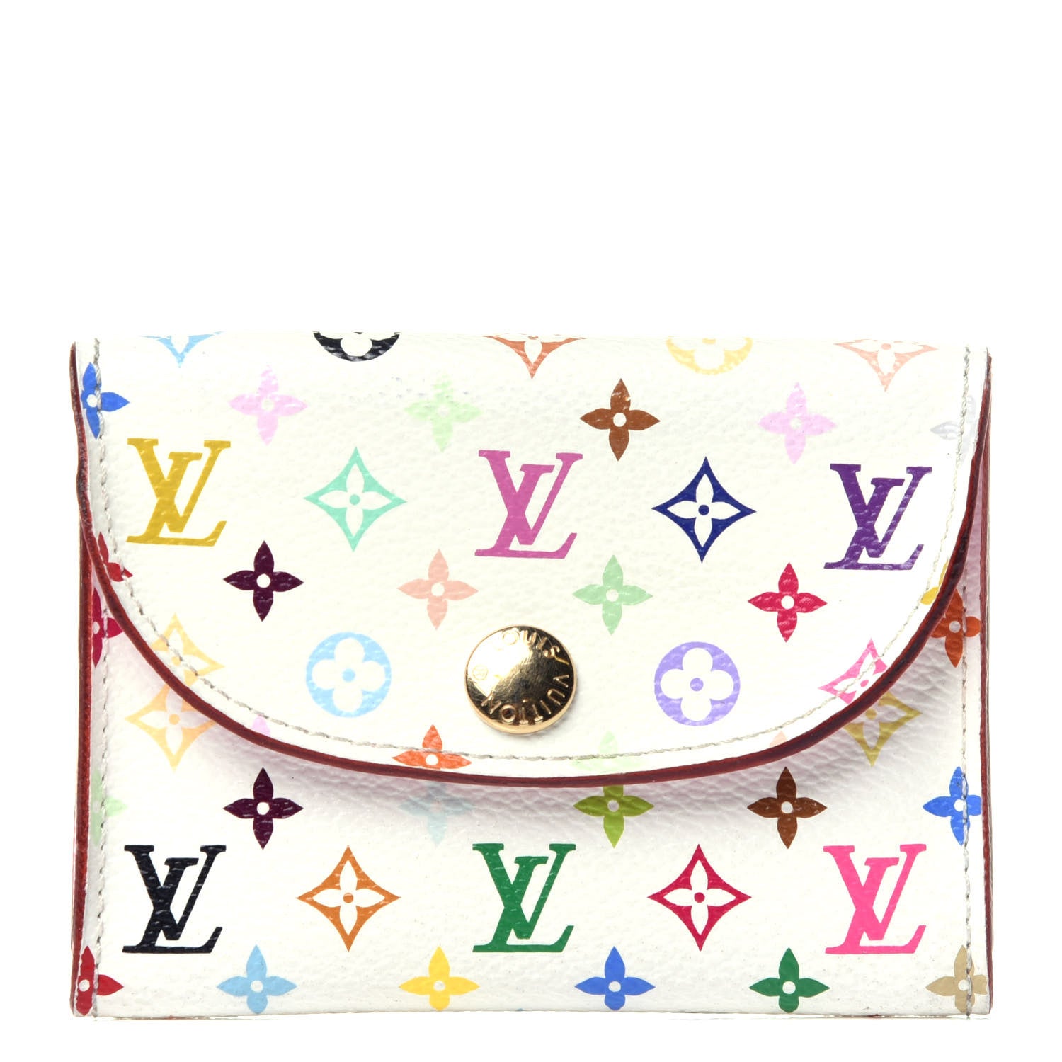 Louis Vuitton Monogram Multicolor Business Card Holder White Litchi 1 of 9