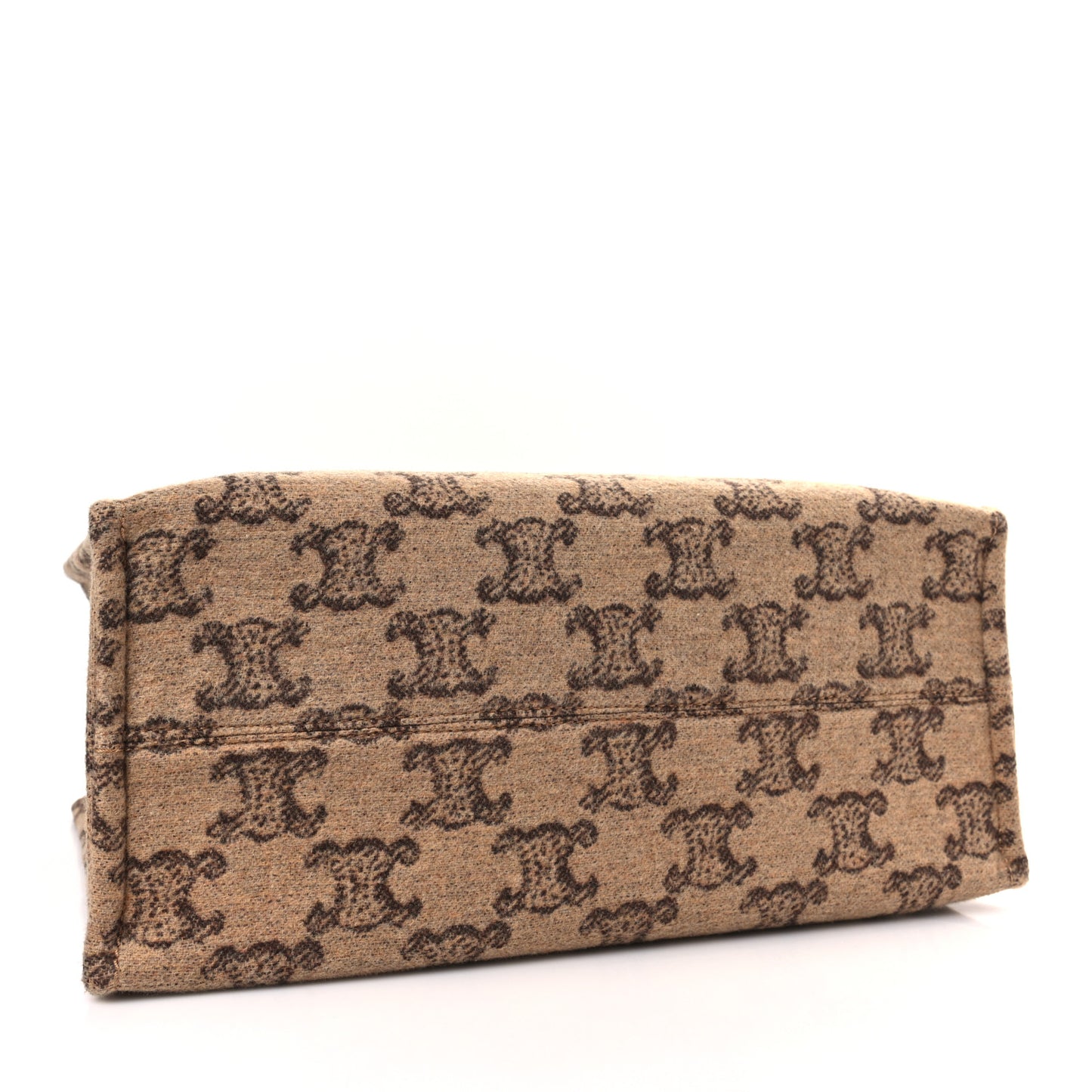 Canvas Calfskin Triomphe Large Cabas Thais Camel