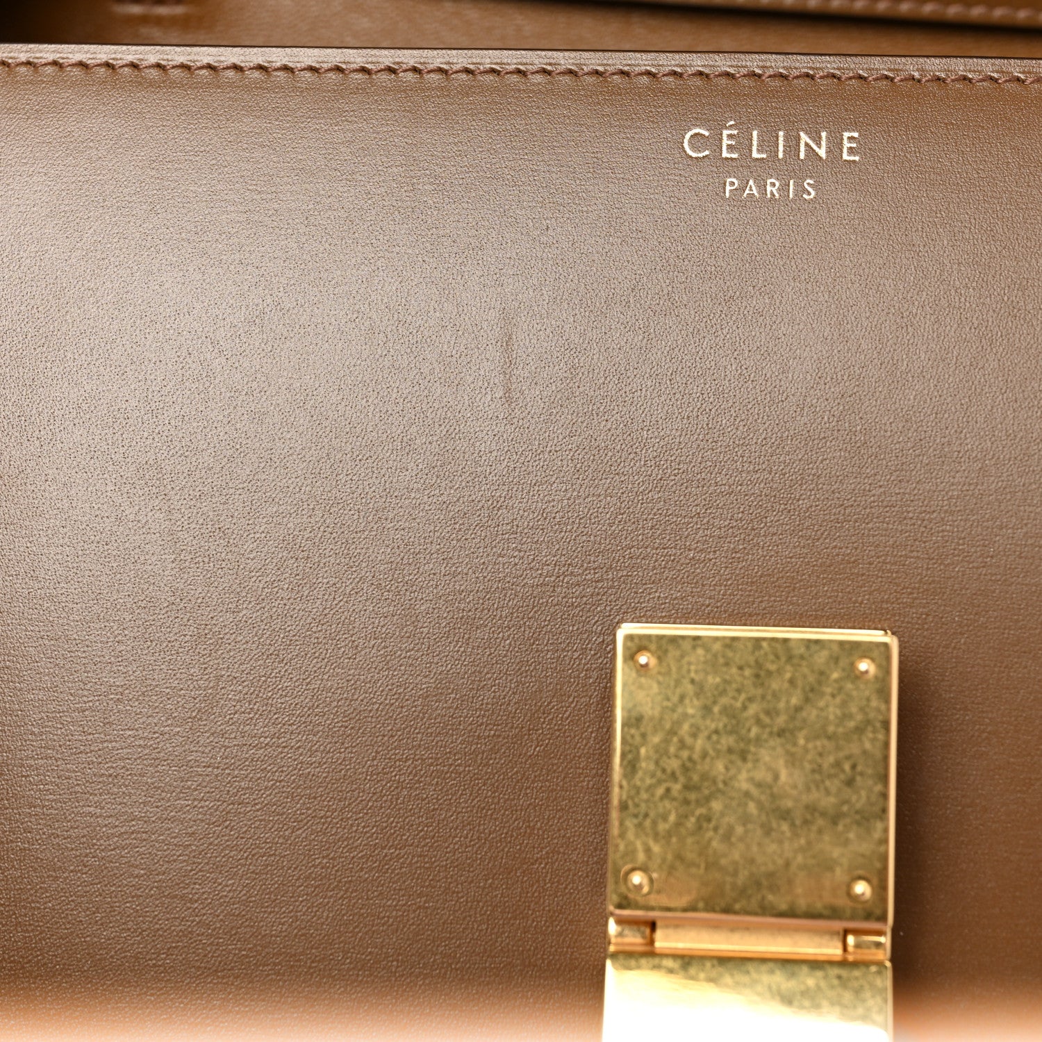 Celine Smooth Calfskin Medium Classic Box Flap Bag Camel 10 of 14