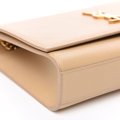Saint Laurent Grain De Poudre Medium Monogram Kate Satchel Nude Powder 7 of 10