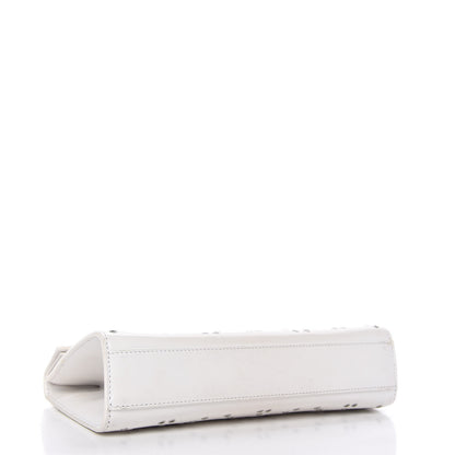 Alaia Calfskin Grommet Studded Clutch White 4 of 8