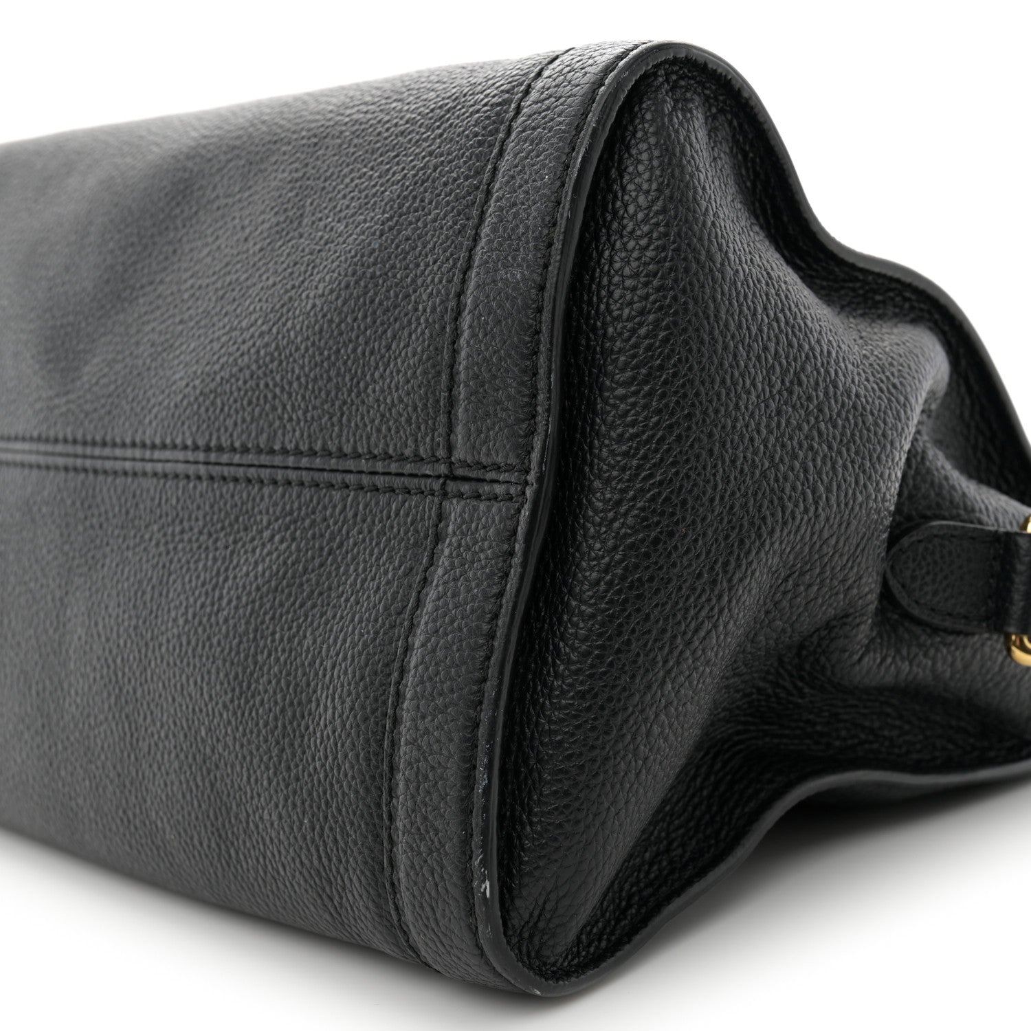 Alexander McQueen Pebbled Calfskin Small Skull Padlock Zip Around Tote Black 11 of 19
