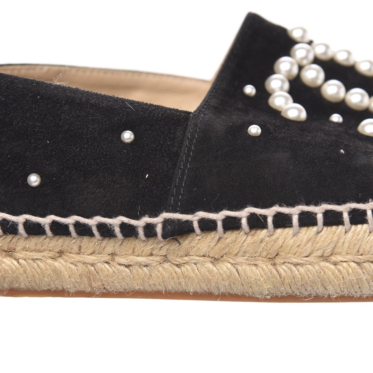 Suede Pearl CC Espadrilles 40 Black