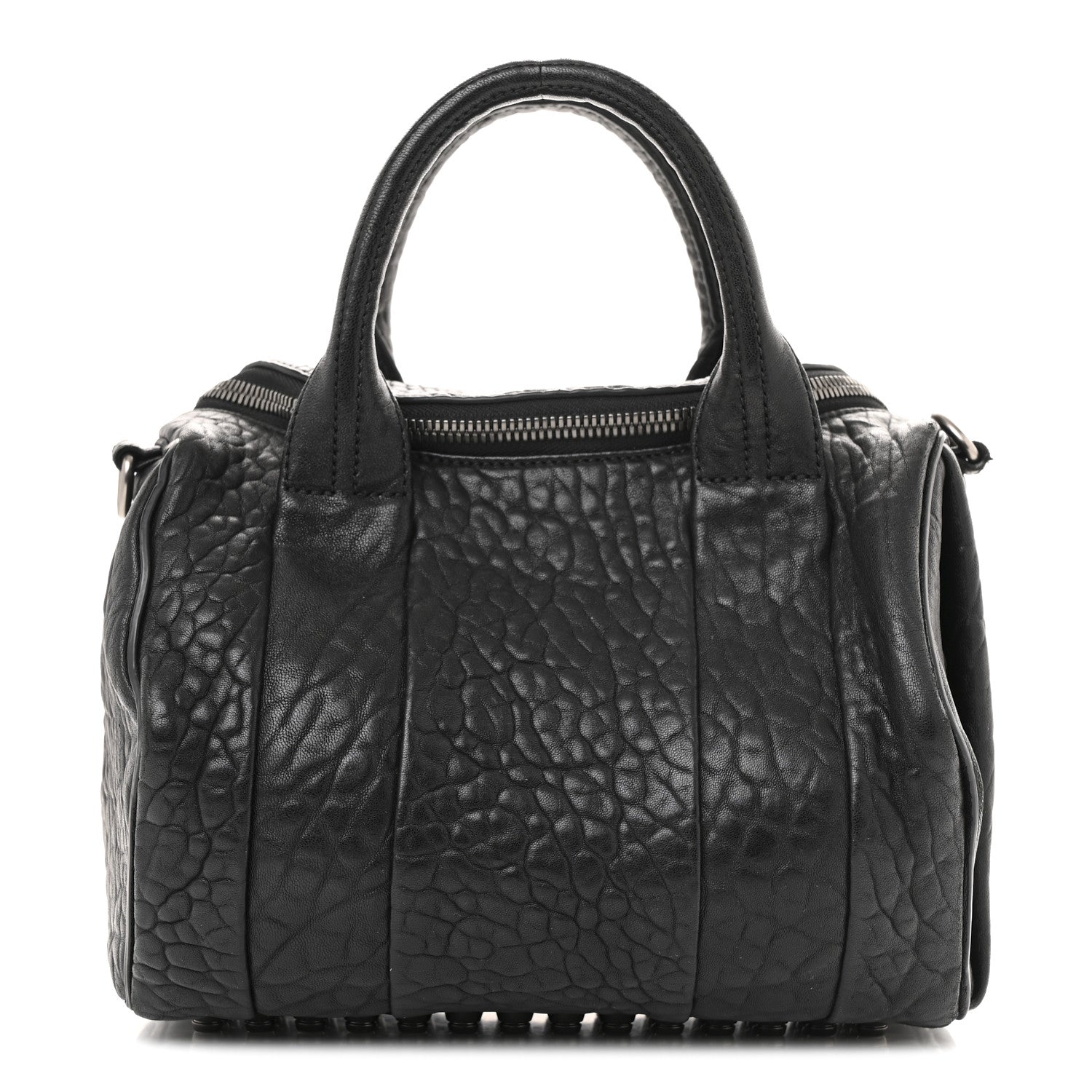 Alexander Wang Pebbled Lambskin Rocco Black Silver Hardware 1 of 12