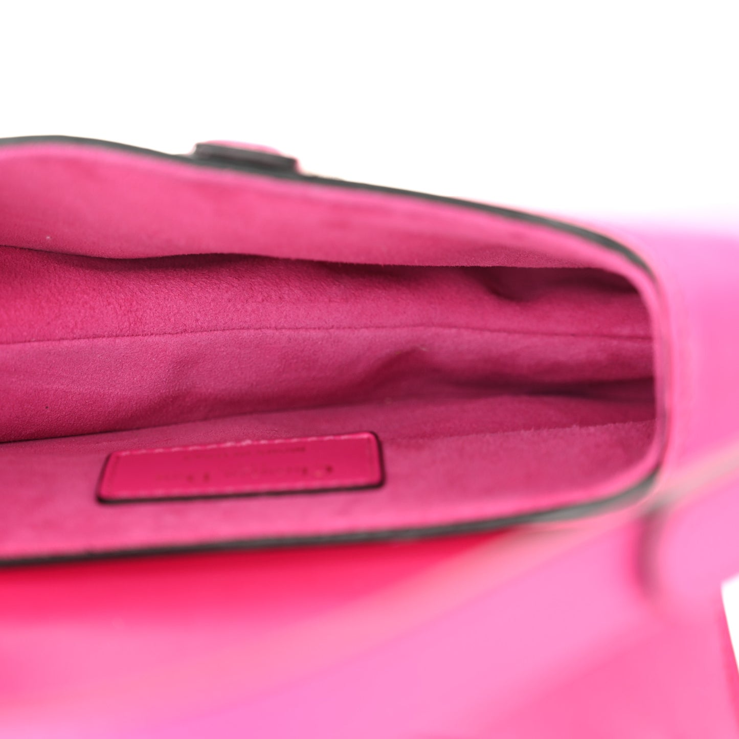 Supple Calfskin Mini Saddle Bag With Strap Passion Pink