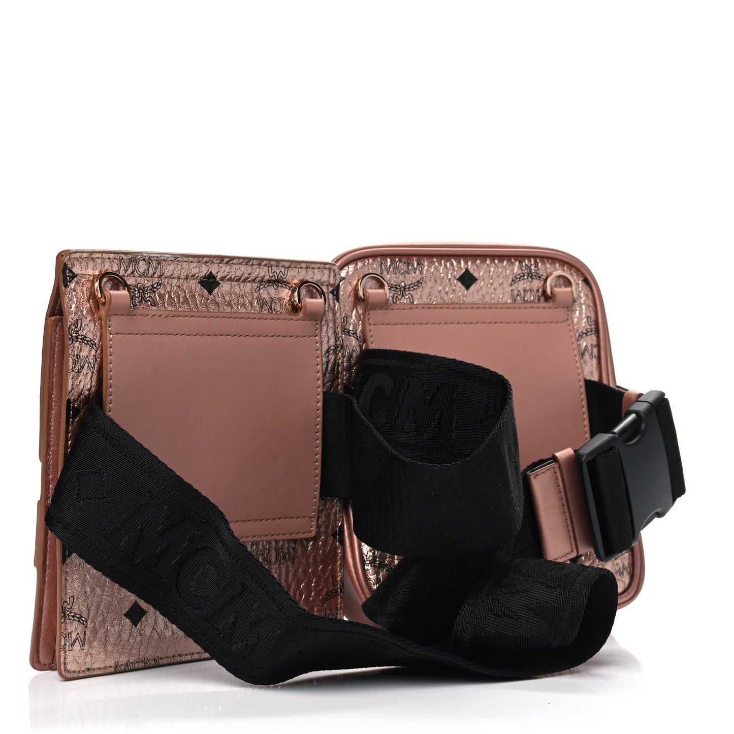 Metallic Visetos Modular Stark Belt Bag Champagne Gold