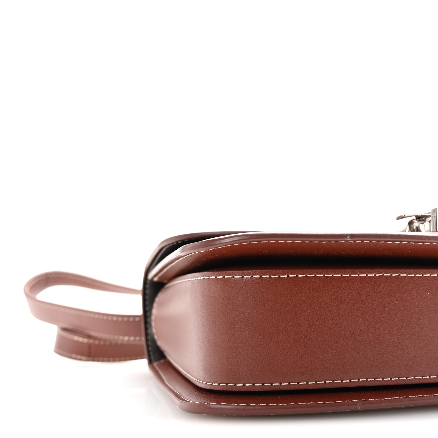 The Row Polished Saddle Calfskin The Sofia 8.75 Crossbody Cherry Wood 8 of 9