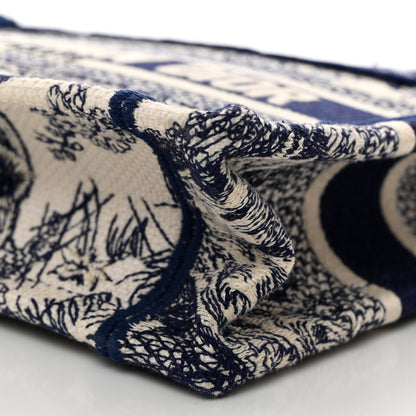 Christian Dior Canvas Embroidered Mini Toile De Jouy Book Tote Blue 10 of 10