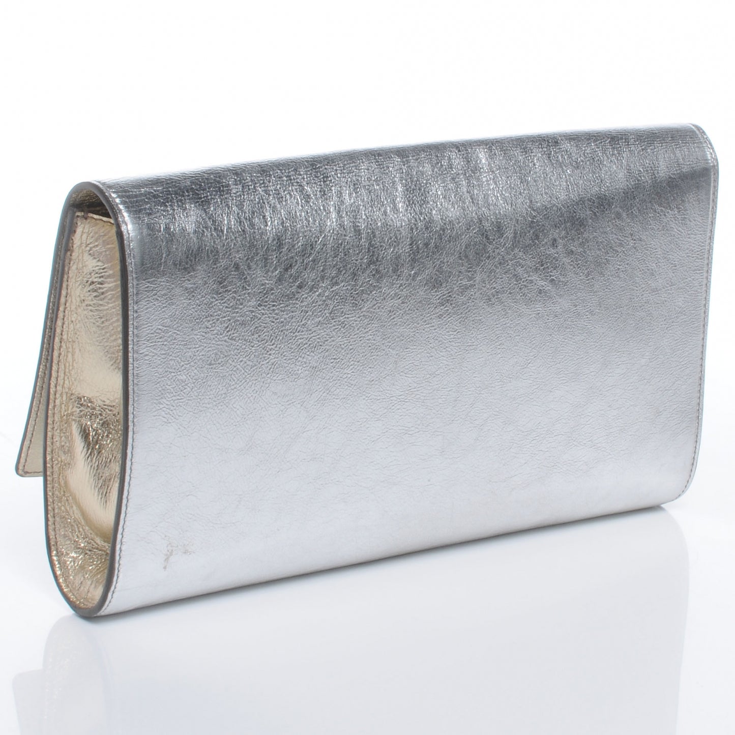 Metallic Belle de Jour Clutch Silver