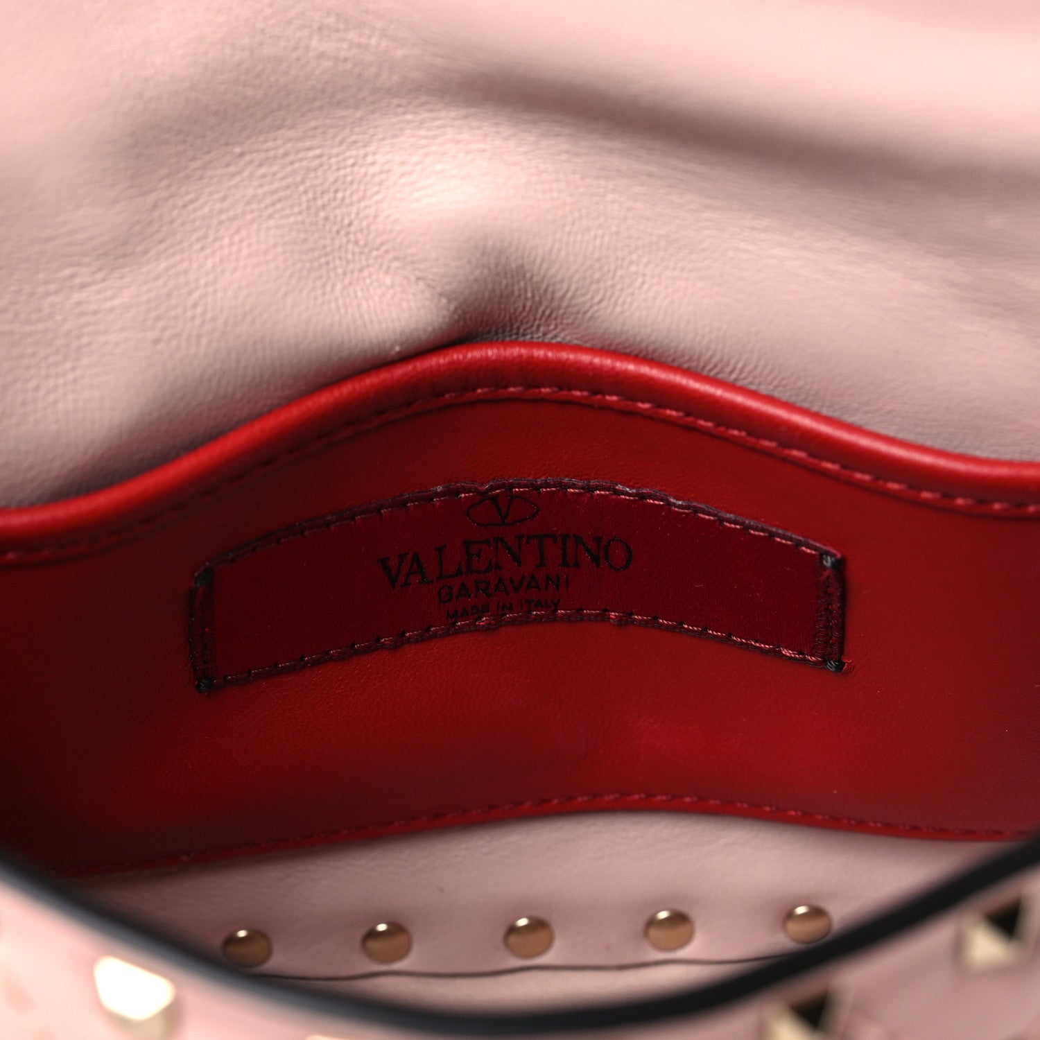 Valentino Garavani Nappa Small Rockstud Spike Shoulder Bag Water Rose 6 of 9