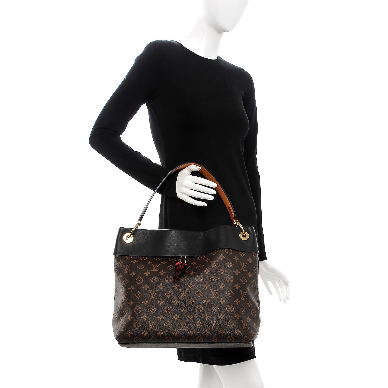 Louis Vuitton Monogram Tuileries Hobo Black 3 of 9