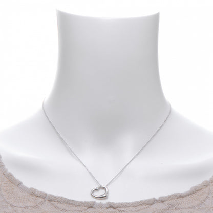 Tiffany Sterling Silver 16mm Elsa Peretti Open Heart Pendant Necklace 2 of 5