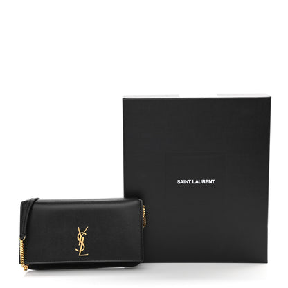 Saint Laurent Smooth Calfskin Monogram Phone Holder Crossbody Black 16 of 16
