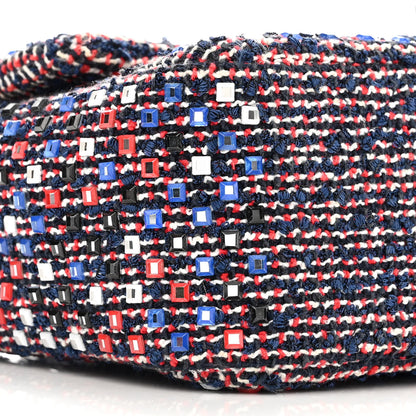 Chanel Sequin Tweed Mini Rectangular Flap Red White Blue 9 of 10