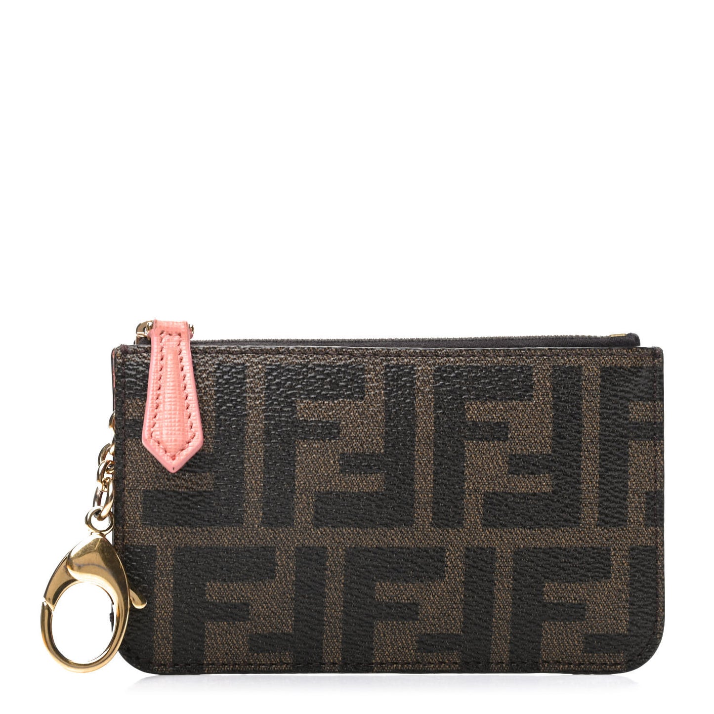 Zucca Spalmati Vitello Elite Coin Pouch Key Case Tobacco Pesca