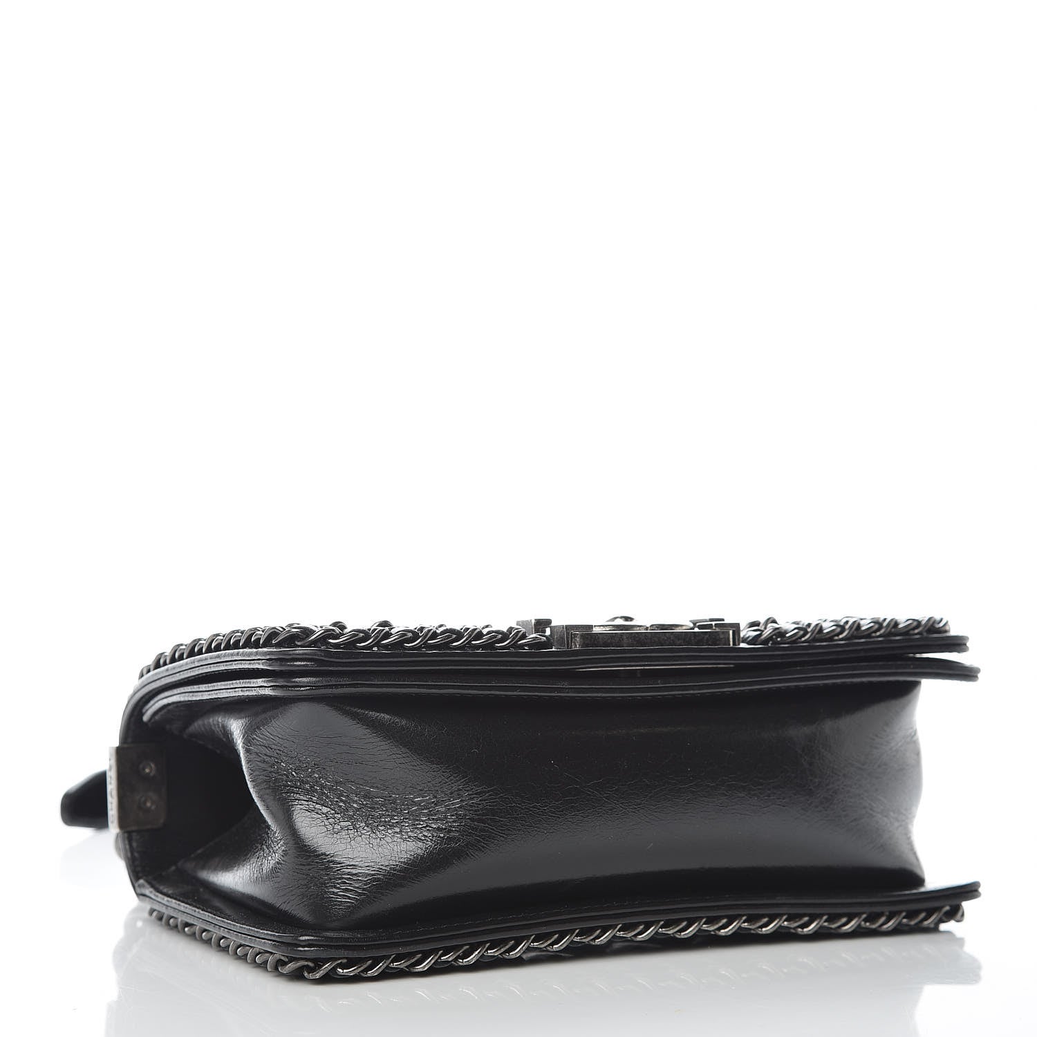 Chanel Glazed Calfskin Quilted Small Boy Chained Flap Black 4 of 10