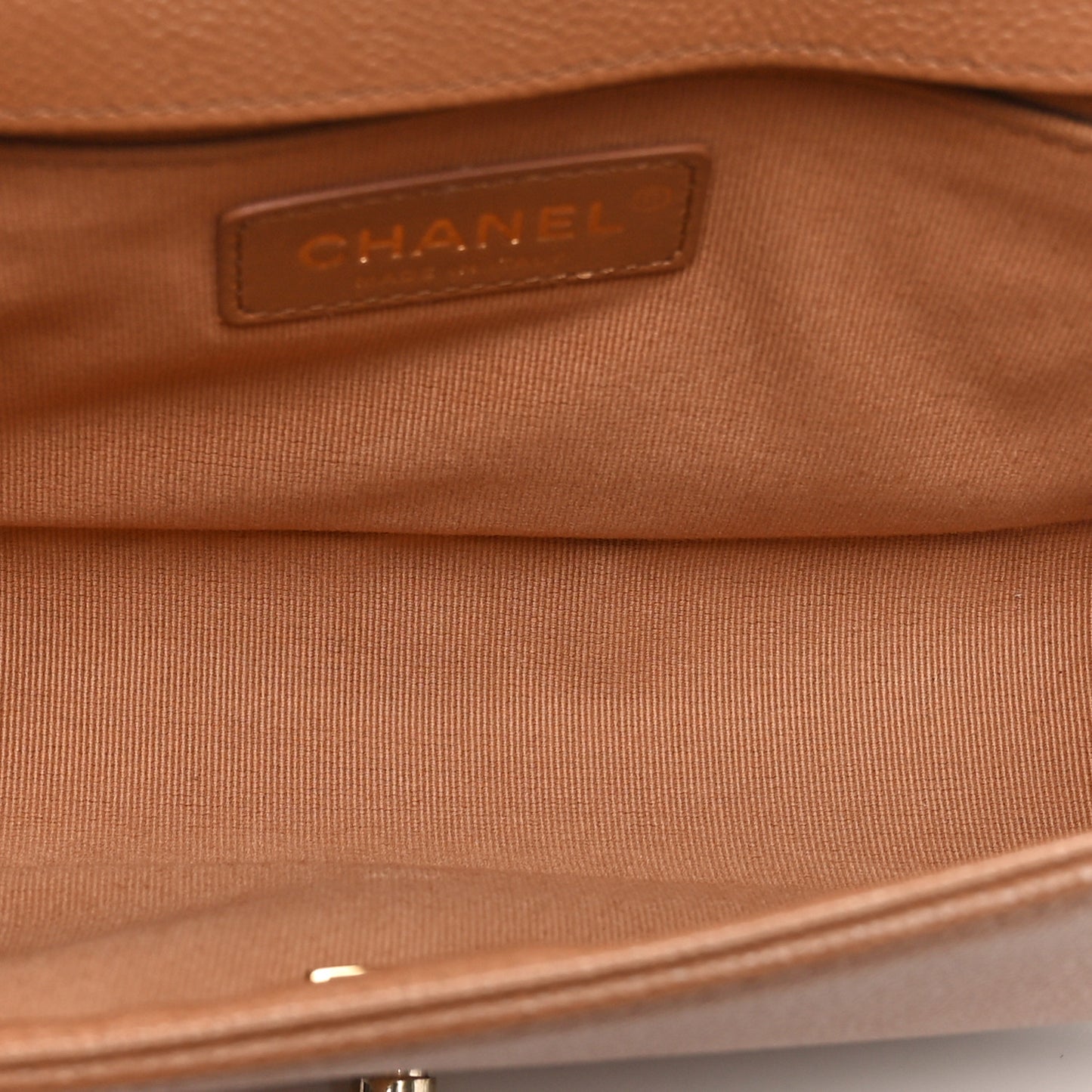 Caviar Quilted Medium Boy Flap Brown