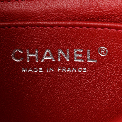 Chanel Patent Calfskin Quilted Mini Rectangular Flap Red 6 of 11