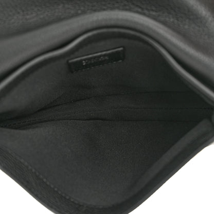 Christian Dior Grained Calfskin Saddle Messenger Bag Black 5 of 9