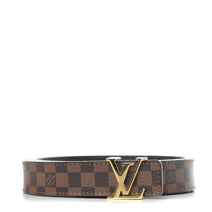Louis Vuitton Mini Damier Ebene 25mm LV Initiales Belt 90 36 1 of 7