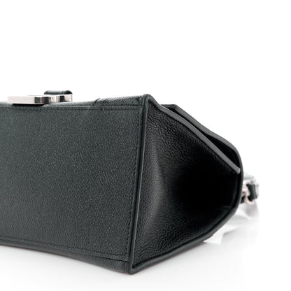 Balenciaga Grained Calfskin Small Hourglass Top Handle Bag Black 9 of 11