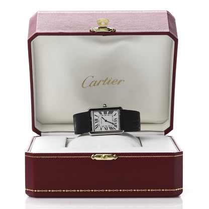 Cartier Stainless Steel Alligator 27mm Tank Solo Quartz Watch 8 of 8