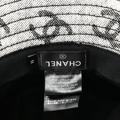 Chanel Denim CC Bucket Hat M White Black 8 of 10