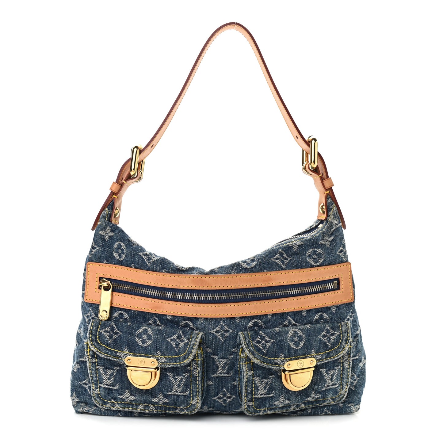 Monogram Denim Baggy PM Blue