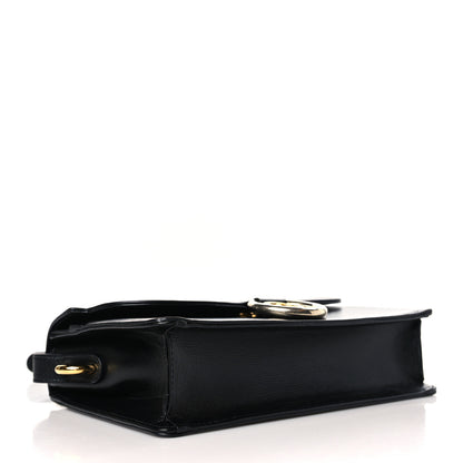 Gucci Textured Calfskin Small Torchon GG Ring Shoulder Bag Black 4 of 10