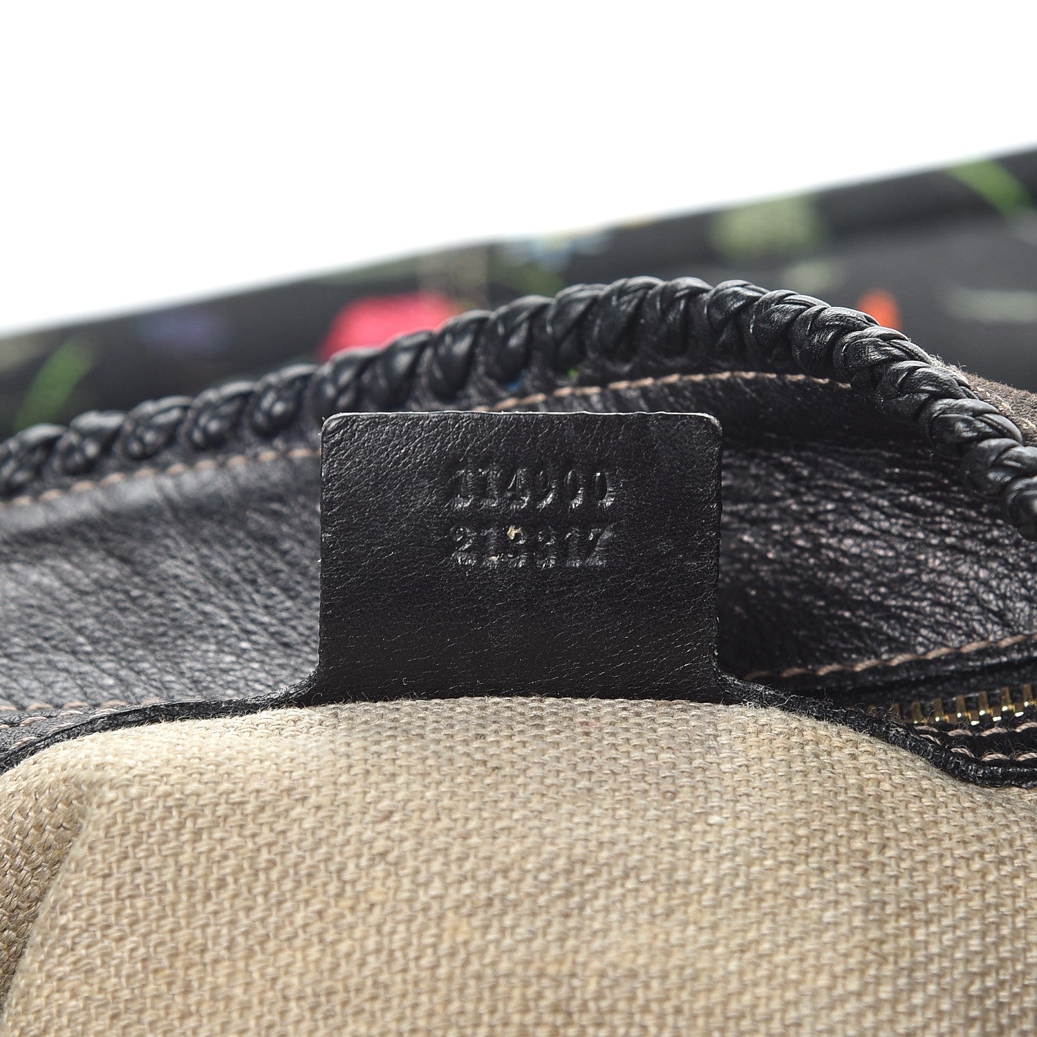 Gucci Canvas Flora Floral Large Horsebit Chain Hobo Black 7 of 13