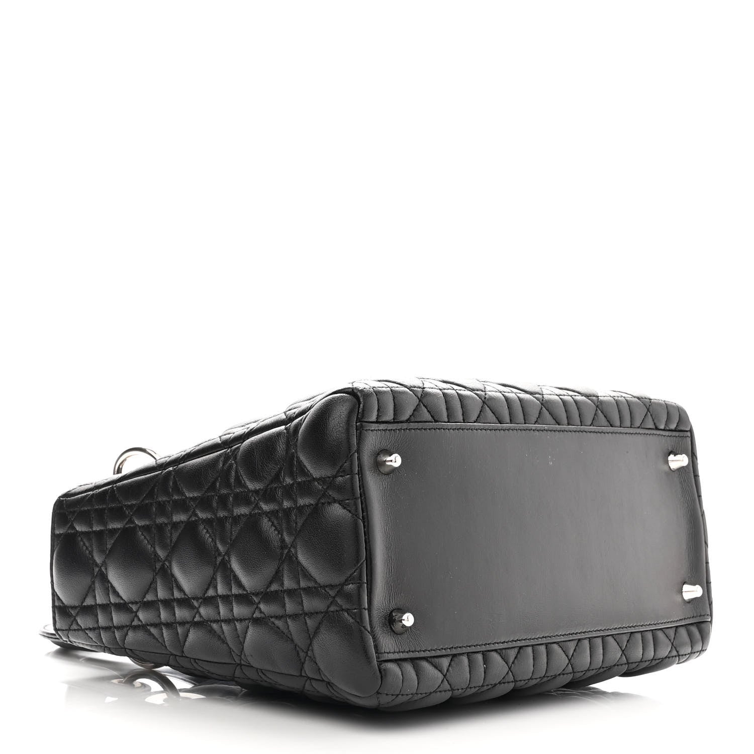 Christian Dior Lambskin Cannage Medium Lady Dior Black 4 of 11