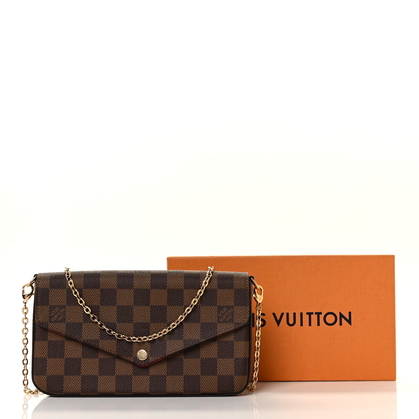 Damier Ebene Pochette Felicie Chain Wallet