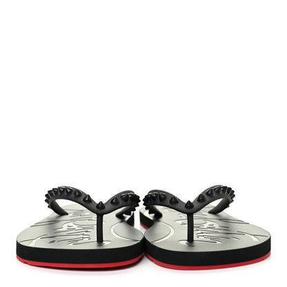 Christian Louboutin Rubber Spike Loubi Donna Flip Flop 39 Black 3 of 14