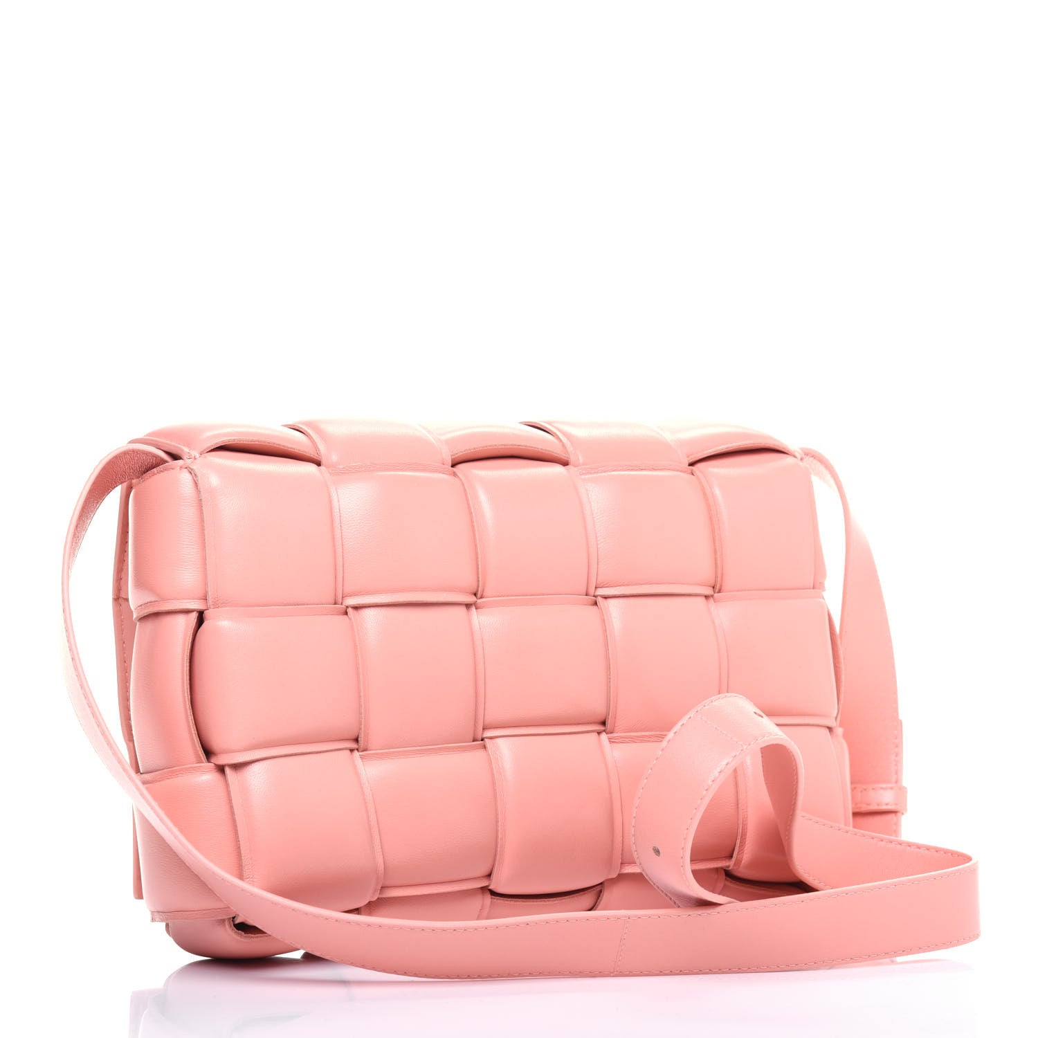 Bottega Veneta Nappa Maxi Intreccio Padded Cassette Crossbody Bag Peachy 3 of 13