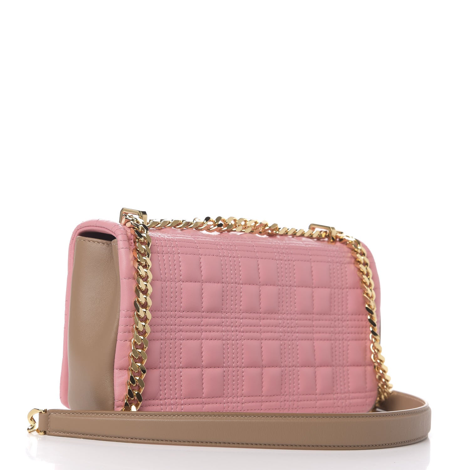 Burberry Lambskin Quilted Small Lola Bag Peony Camel 3 of 10