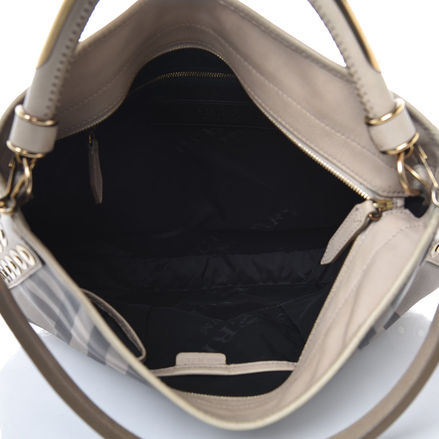 Burberry Smoked Check Studded Hobo Stone 6 of 13