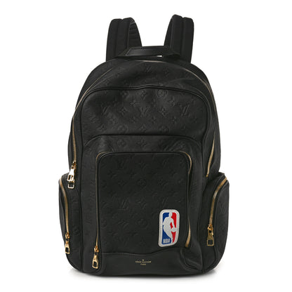 Louis Vuitton LOUIS VUITTON X NBA Grained Calfskin Monogram Basketball Backpack Black 1 of 9